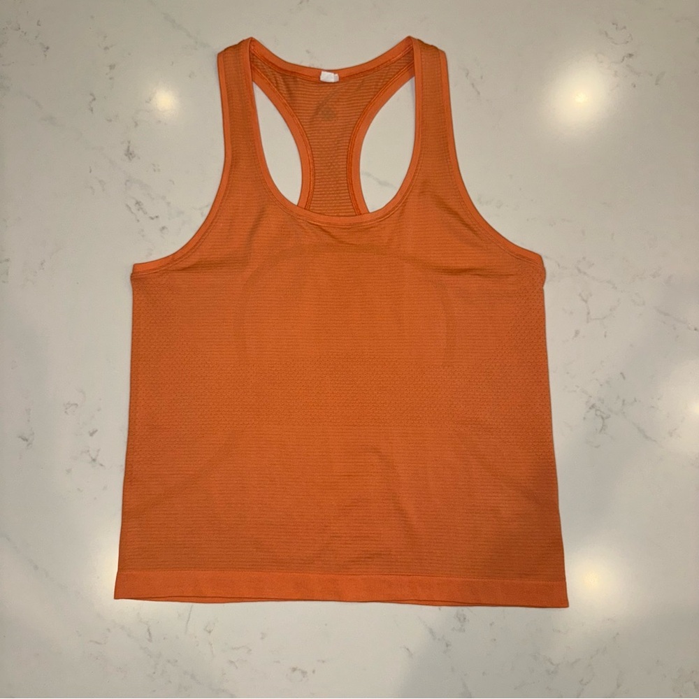 lululemon athletica Orange Racerback Tank Top